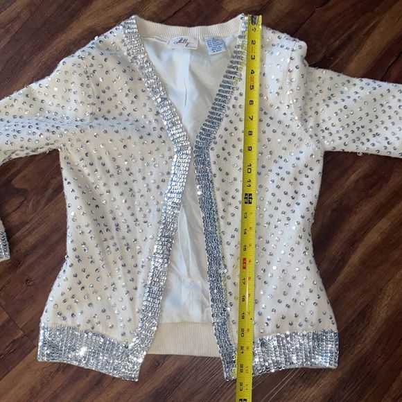 An Original Milly Of New York Silver Sequence Cardigan - Picture 13 of 13